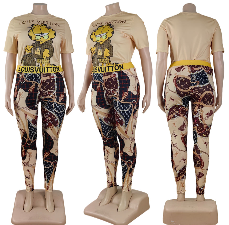 LV X Garfield Leggings Set