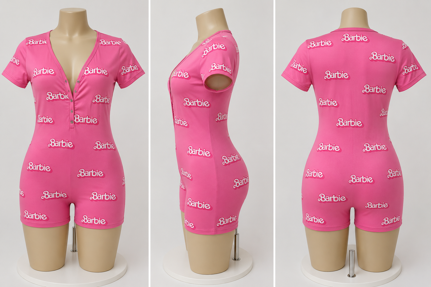 Barbie-Inspired Women’s Graphic Romper Onesie