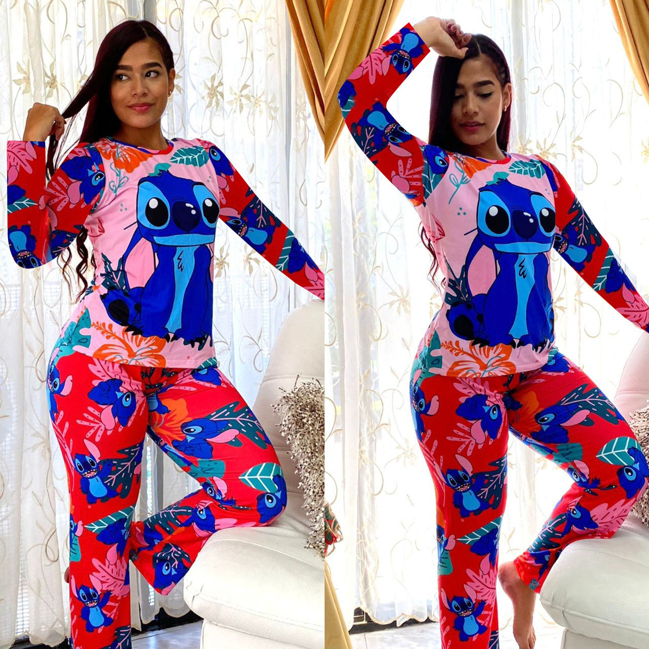 Stitch Two Piece Pajama Pants Sets