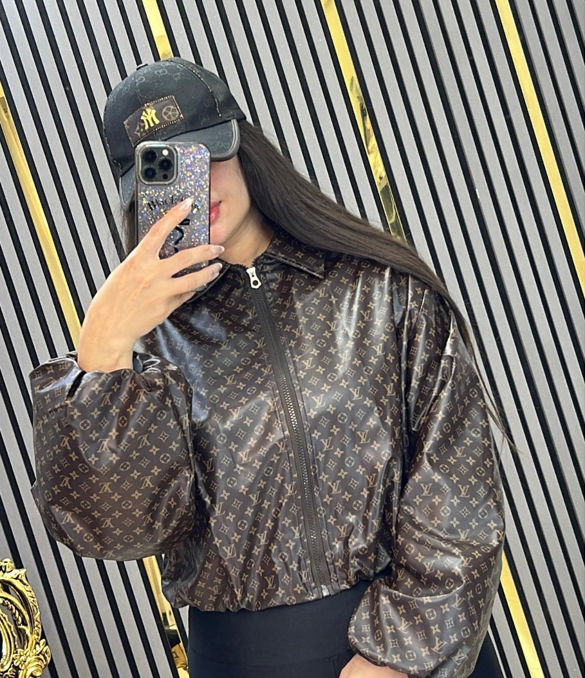 LV Leather Varsity Jackets
