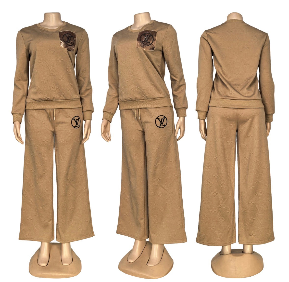 Two Piece Flared Pant LV Set