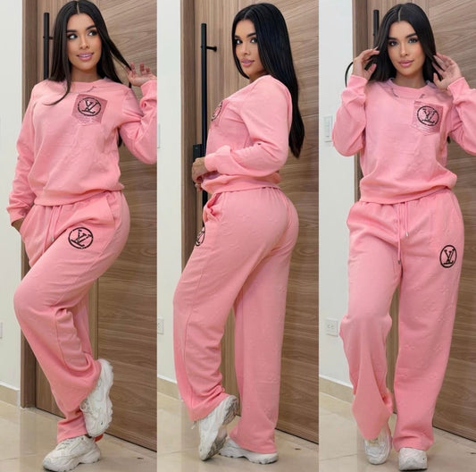 Two Piece Flared Pant LV Set