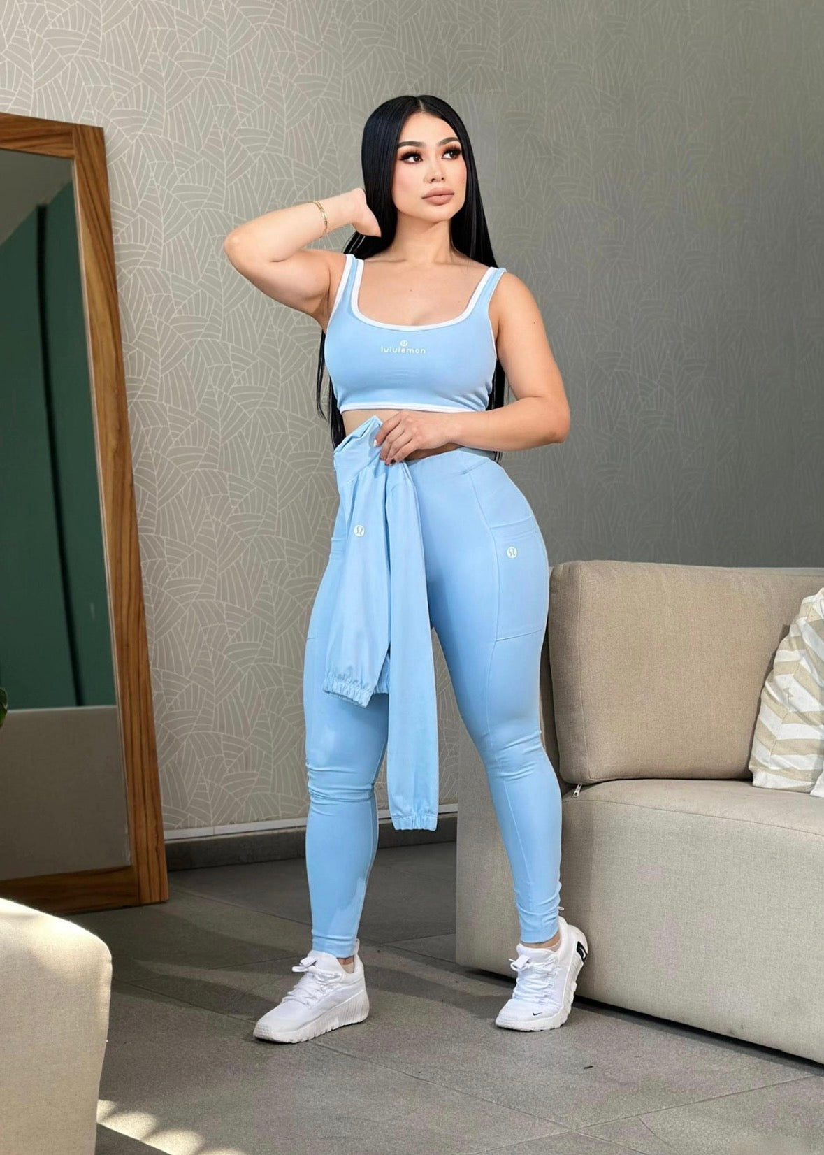 3 Piece Lulu Cropped Activewear Sets