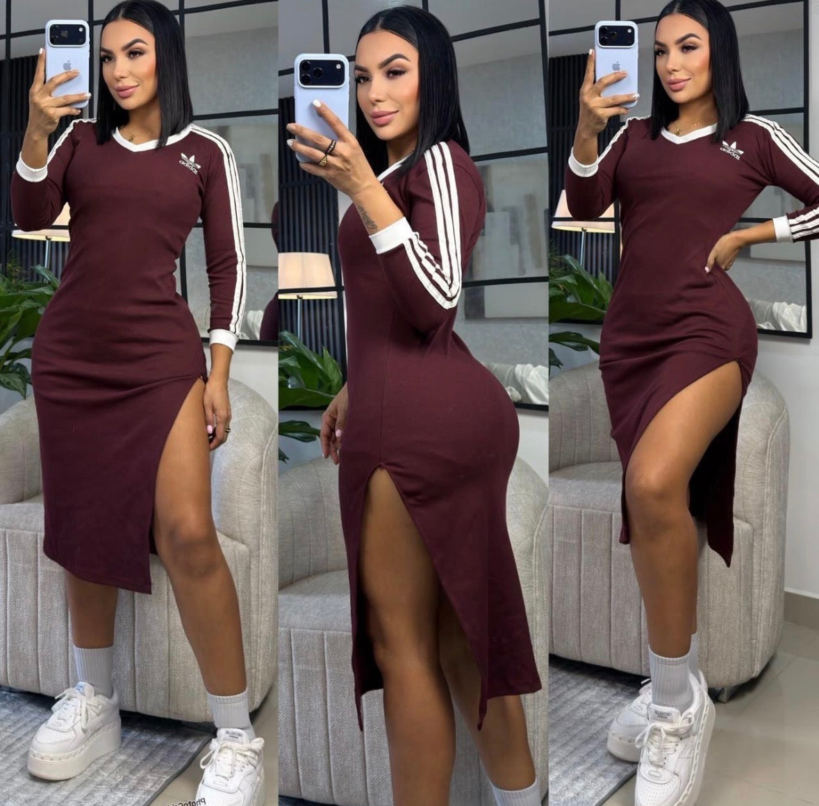 Split Side Adidas Dresses