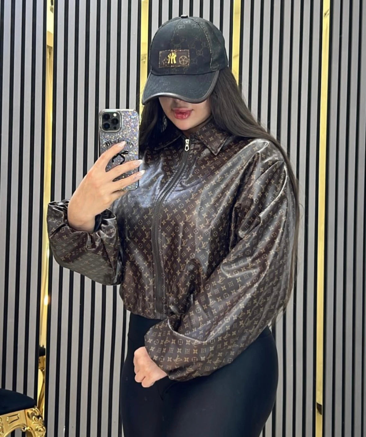 LV Leather Varsity Jackets