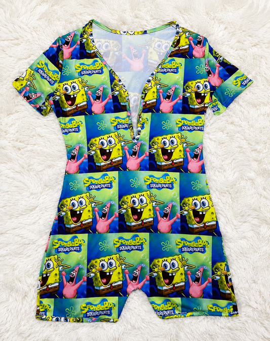SpongeBob Graphic Romper Onesie