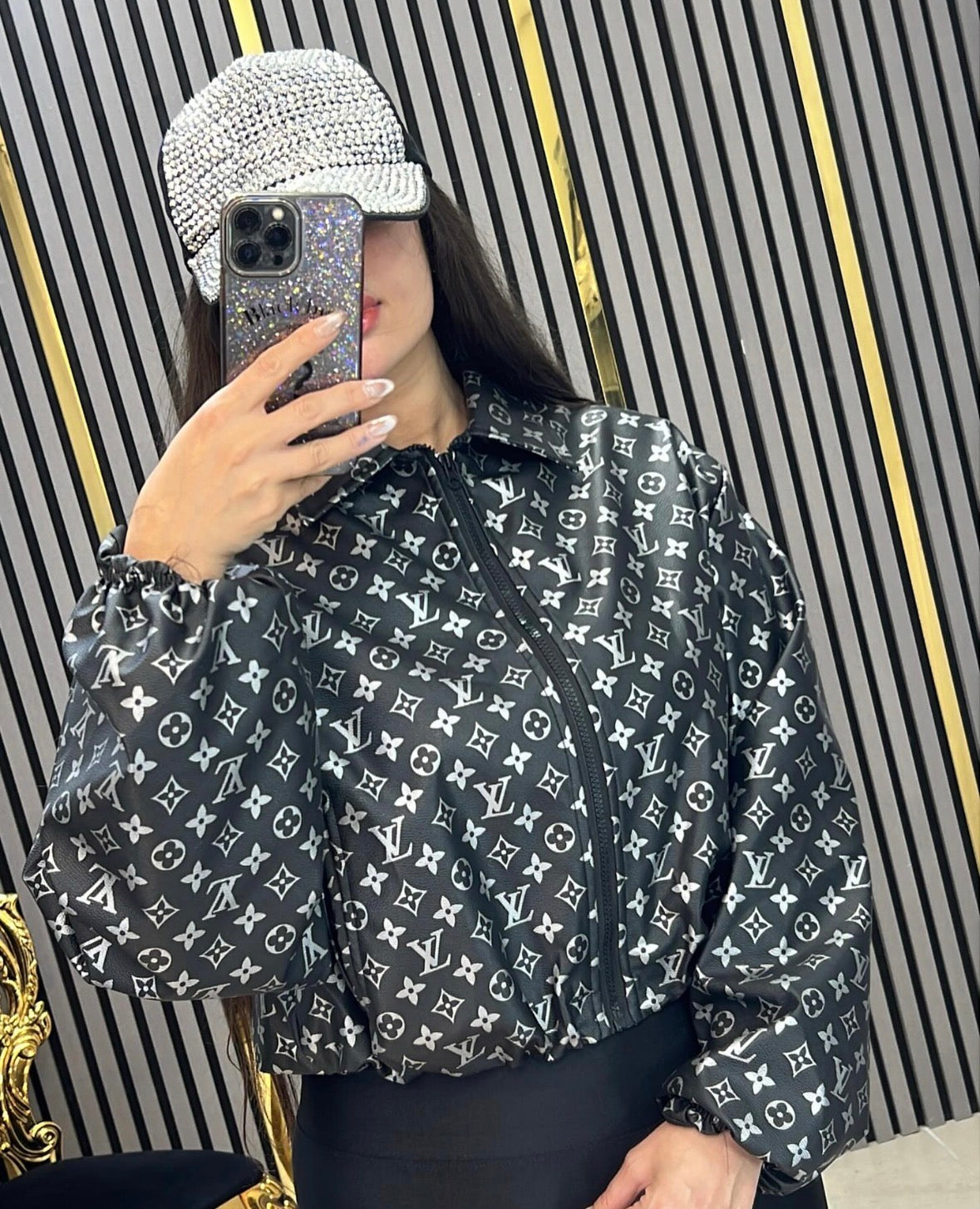LV Leather Varsity Jackets