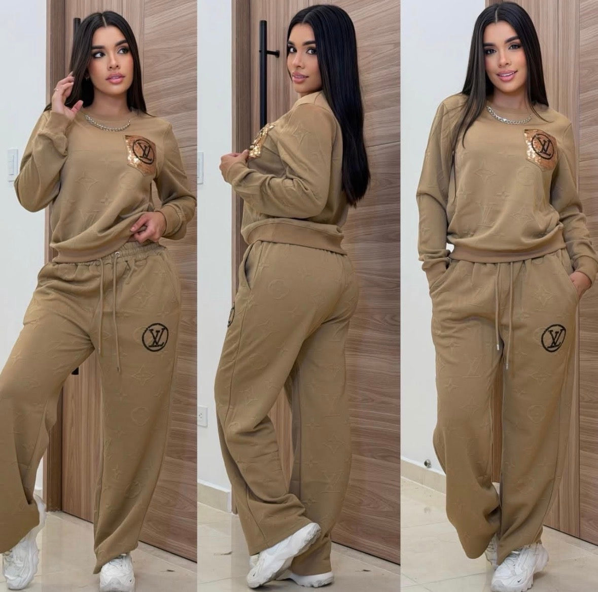 Two Piece Flared Pant LV Set