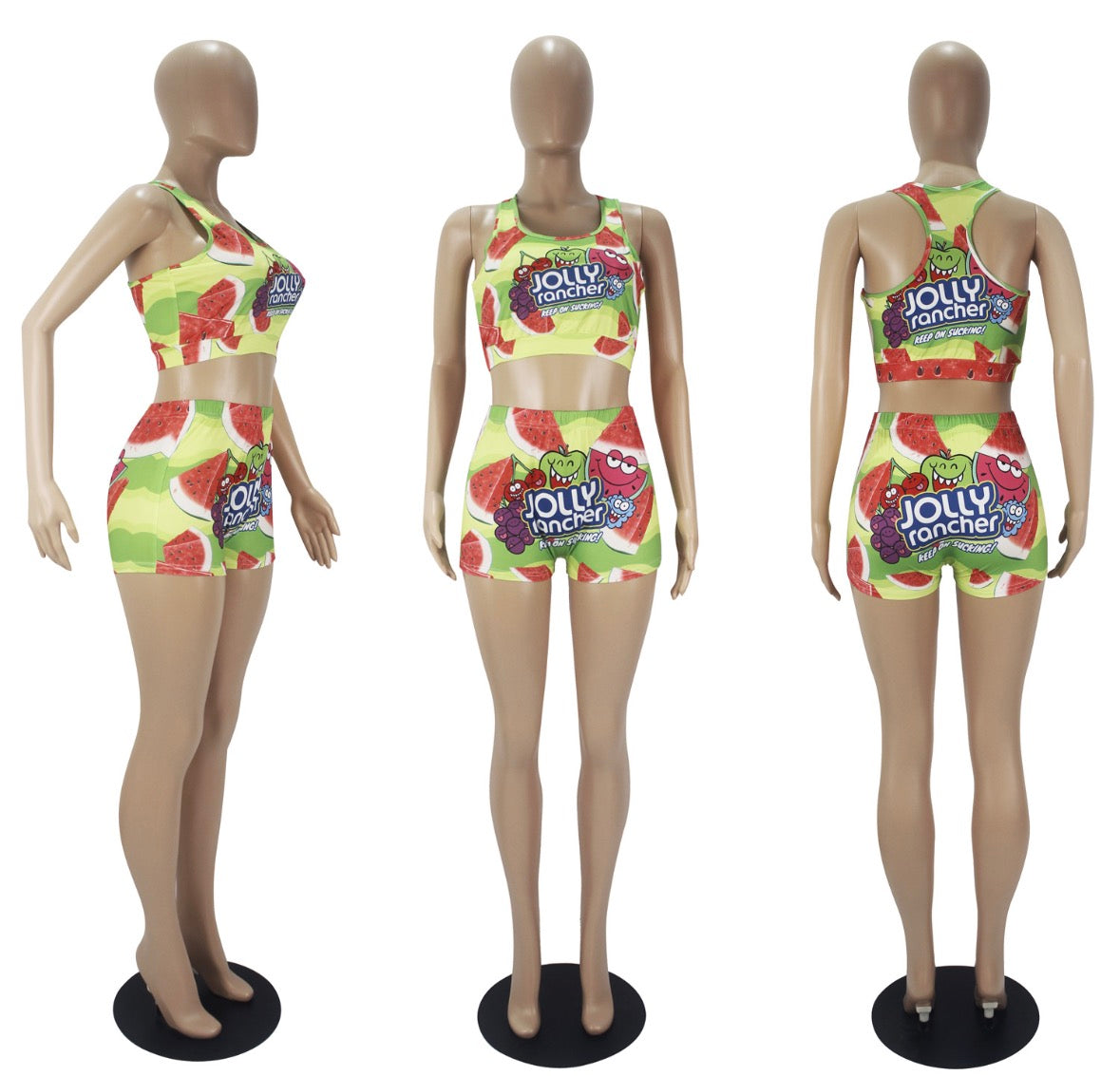 Watermelon Jolly Rancher 2-Piece Short Set