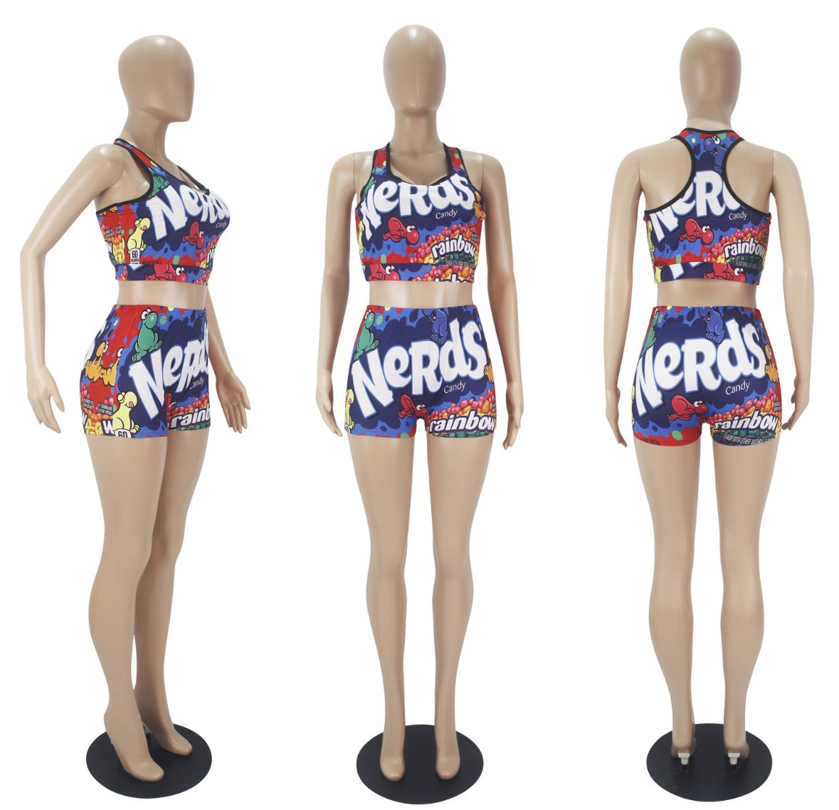 Nerds Rainbow Candy 2-Piece Short Set