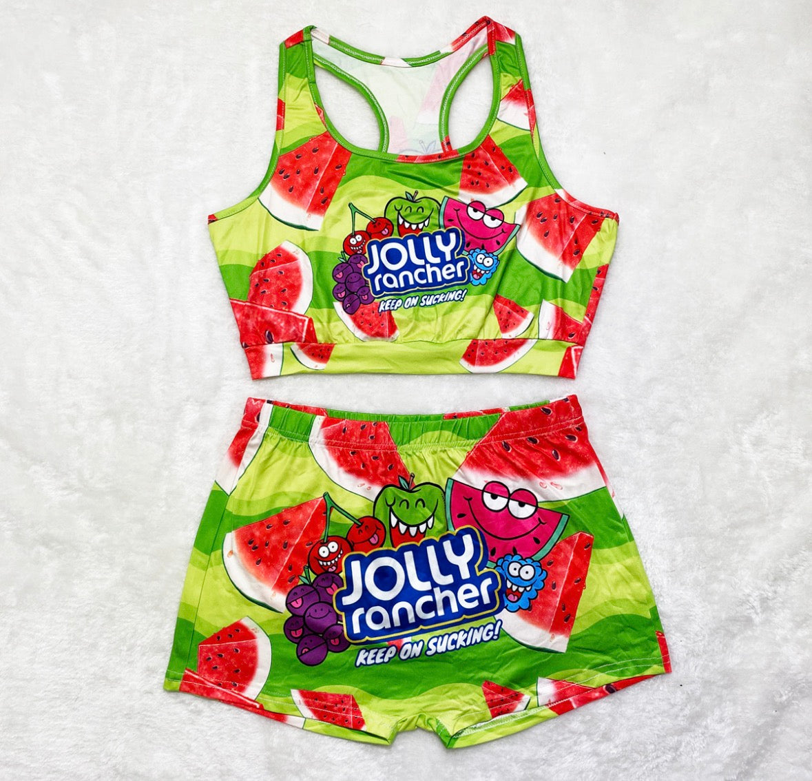 Watermelon Jolly Rancher 2-Piece Short Set