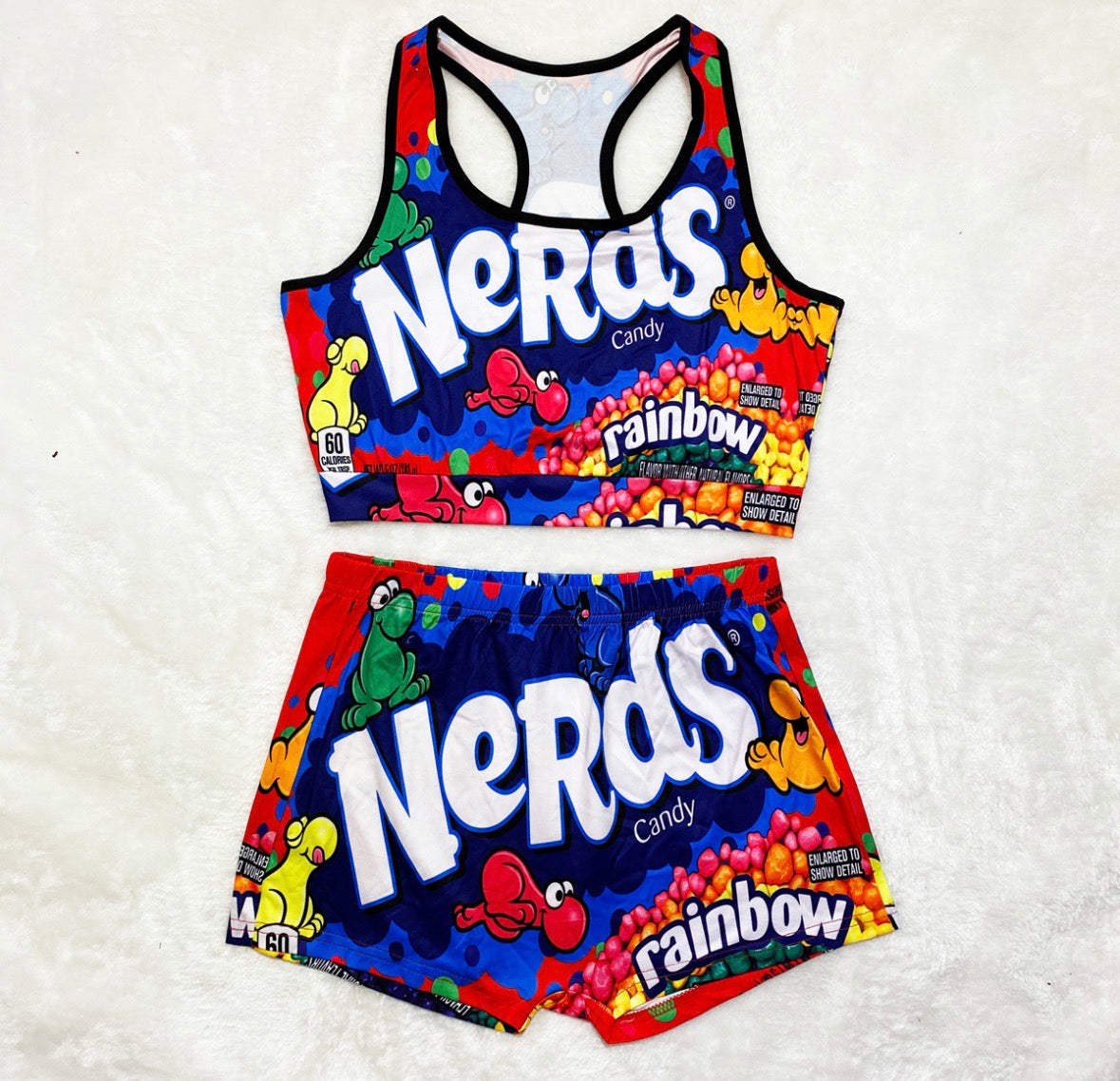 Nerds Rainbow Candy 2-Piece Short Set
