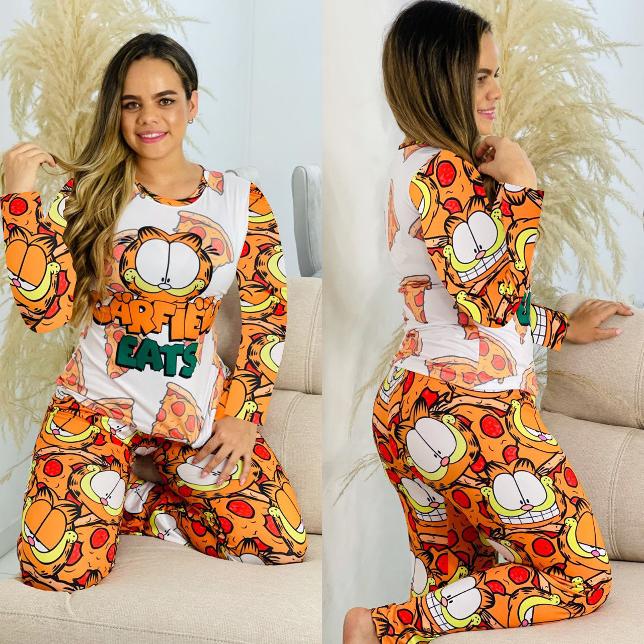 Garfield Two Piece Pajama Pants Set