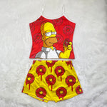 Cartoon Two Piece Short Sets