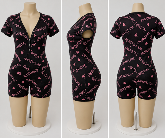 “Yes Daddy?” Women’s Graphic Romper Onesie