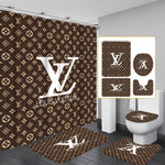 LV Shower Curtain Bathroom Sets