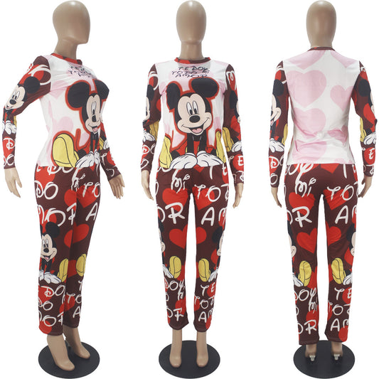 Minnie & Mickey Two Piece Pajama Pants Sets