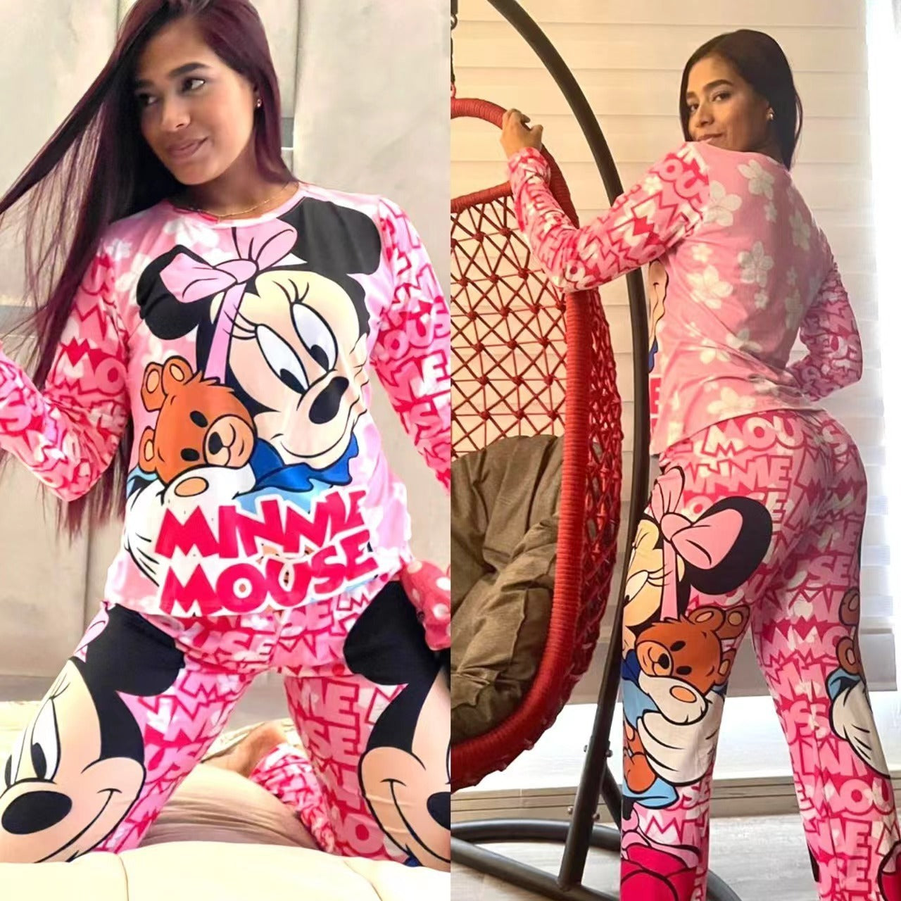 Minnie & Mickey Two Piece Pajama Pants Sets