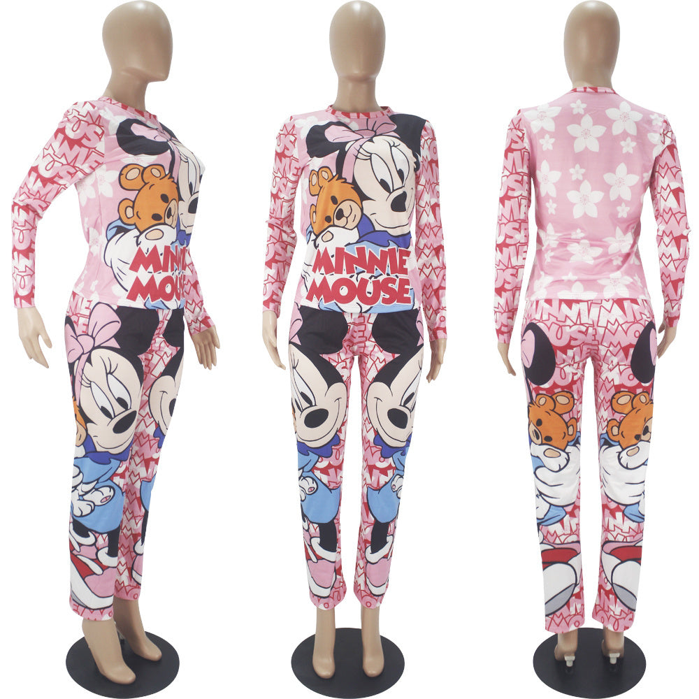 Minnie & Mickey Two Piece Pajama Pants Sets