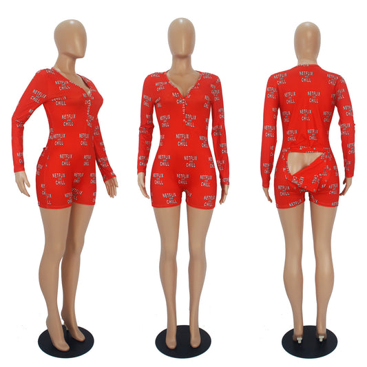 Netflix N Chill Buttflap Onesie