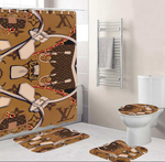 LV Shower Curtain Bathroom Sets