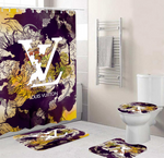 LV Shower Curtain Bathroom Sets