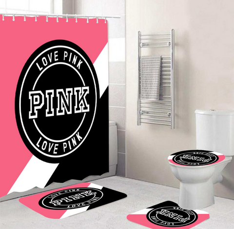 Pink Shower Curtain Bathroom Sets