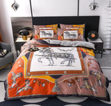 Hermes Flannel Comforter Sets