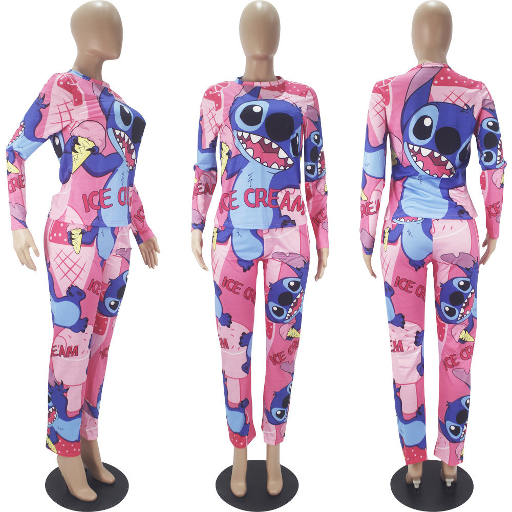 Stitch Two Piece Pajama Pants Sets
