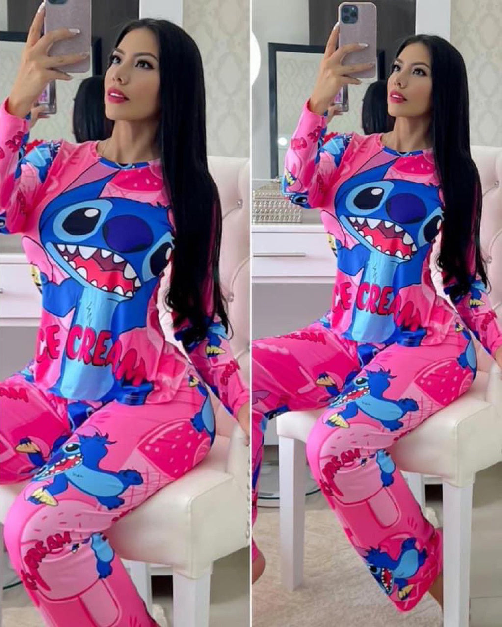 Stitch Two Piece Pajama Pants Sets