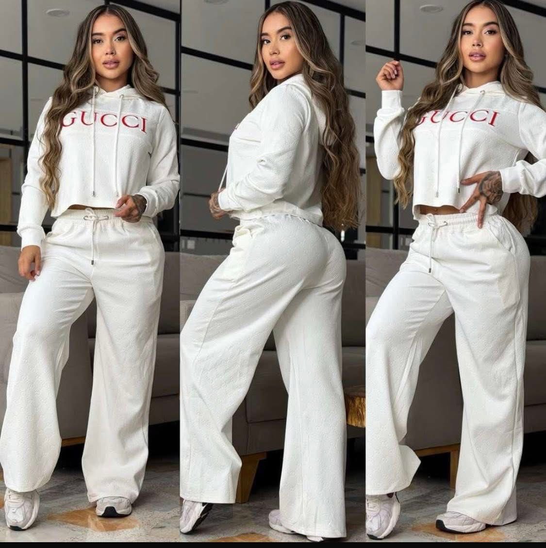 Two Piece GG Cropped Hoodie Sets