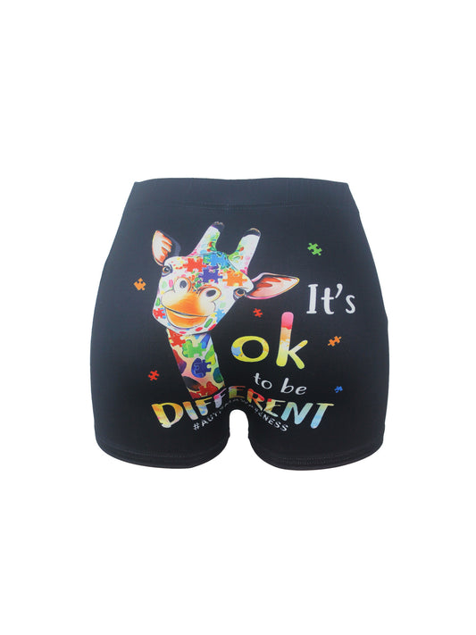 It's Ok To Be Different Snack Shorts