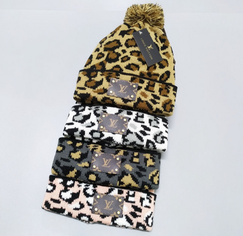 Leopard Print Louis Vuitton Beanie